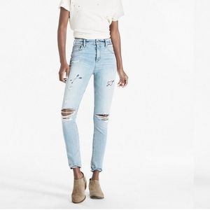 Lucky Brand Bridgette Crop High Rise Jean with Embroidery size 12/31